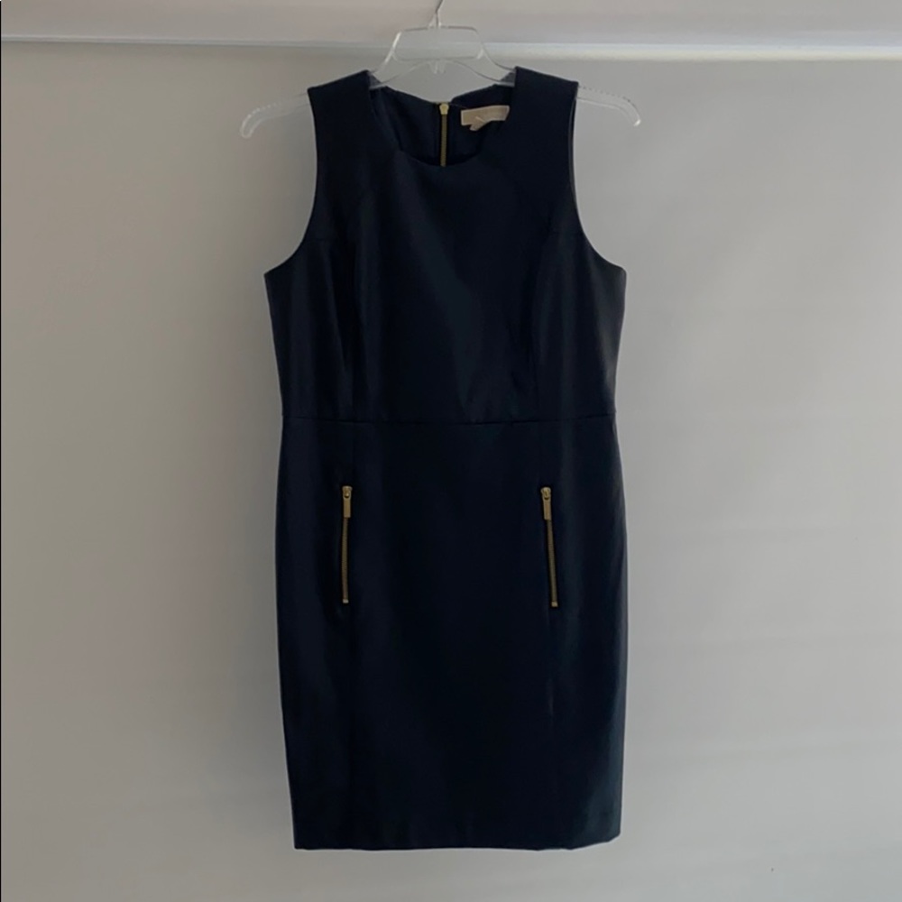 Micheal Kors black leather-like dress